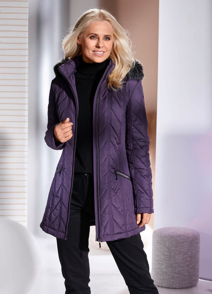 Jacke mit L&auml;ngssteppung seitlich 