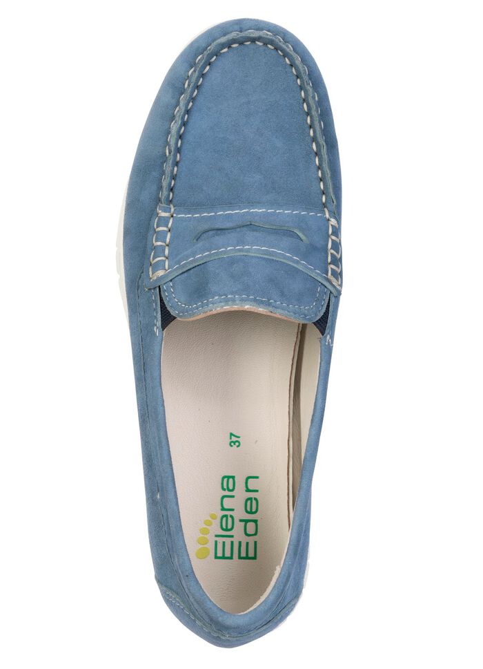 ELENA EDEN, klassische Damen-Slipper, Weite H, mit herausnehmbarem Fu&szlig;bett JEANS