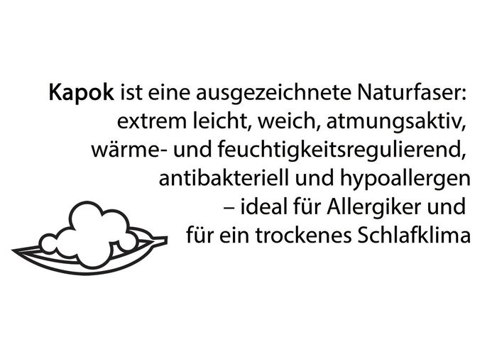 Bettwarenprogramm von Irisette mit Kapok-Fasern 