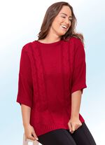 Pullover mit Baumwolle KIRSCHROT