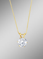 Anhänger mit synth. Zirkonia und Veneziakette 