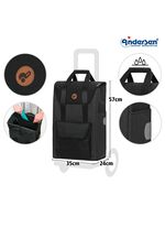 Andersen Einkaufsroller mit Sitzm&ouml;glichkeit SCHWARZ