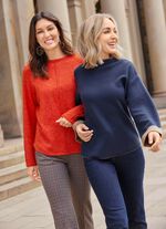 Pullover mit Raglan&auml;rmeln ORANGE-MELIERT