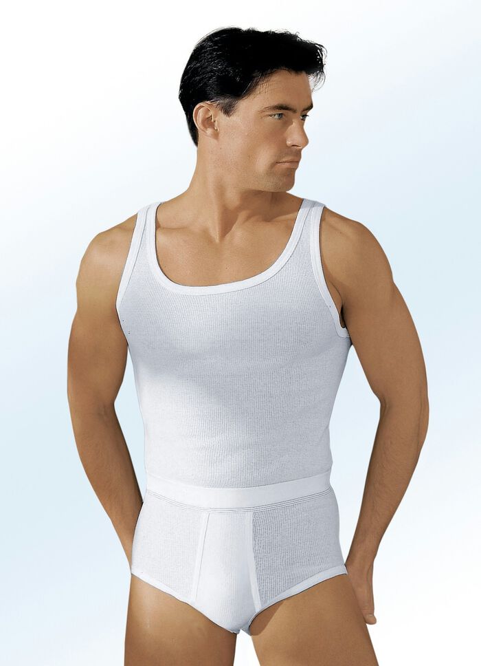 Hermko Viererpack Slips aus Doppelripp 