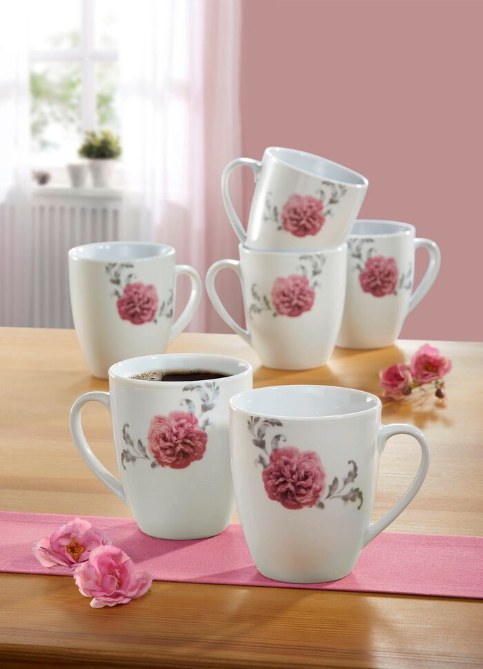 Porzellan-Serie "Como" PINK-GRAU