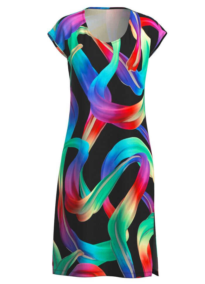 Kleid mit farbbrillantem Druckdessin 