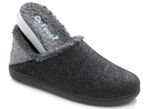 Wollfilz-Hausschuh mit herausnehmbarem Fu&szlig;bett GRAU