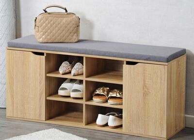 Schuhbank mit Sitzkissen 