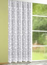 Store mit Blumengirlande WEISS