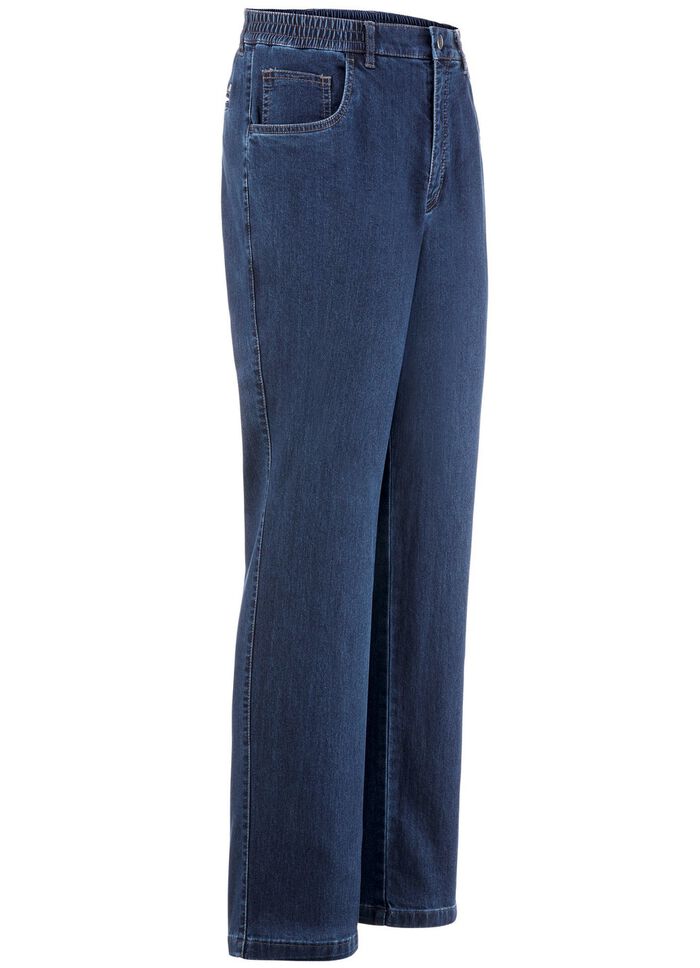 Jeans mit Gummibund in 3 Farben DUNKELJEANS