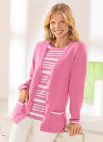 Strick-Twinset mit Kontrasten ROSENHOLZ-WEISS