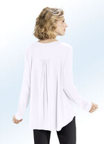Shirt-Tunika mit rundem Halsausschnitt WEISS