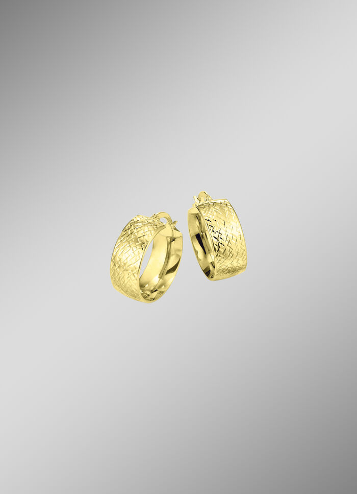 Diamantierte Creolen mit Clipverschluss 