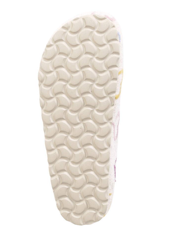 Laurina, klassiche Damen-Hausschuhe, Weite H, mit anatomisch geformtem Fußbett ECRU