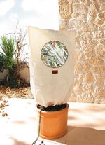 Robuster Pflanzensack mit Sichtfenster BEIGE