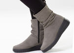 ELENA EDEN, bequeme Damen-Stiefeletten, Weite H, mit herausnehmbarem Fußbett DUNKELTAUPE