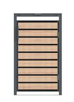 M&uuml;lltonnenbox &bdquo;Lacina&ldquo;, T&uuml;ren in Holzoptik 