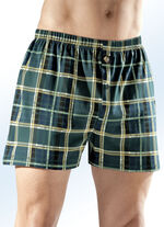 Viererpack Boxershorts, kariert und uni 