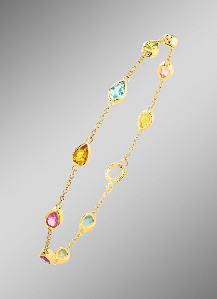 Armband mit funkelnden, echten Edelsteinen 