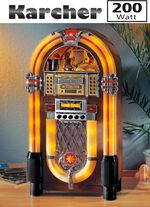 Karcher JB6604 Stereo-CD-Juke-Box im Stil der legend&auml;ren Wurlitzer 