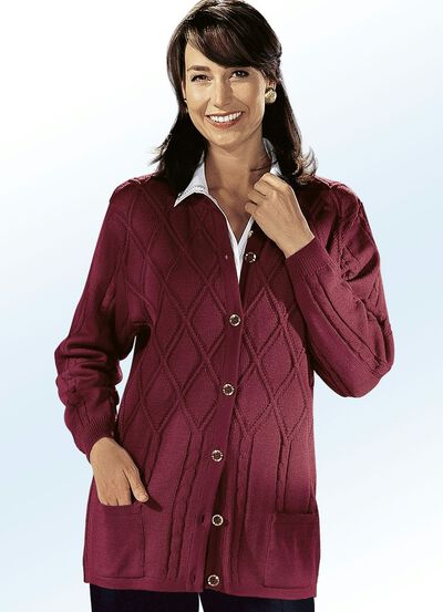 Strickjacke mit Strukturmix 