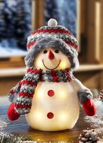 Batteriebetriebener LED-Schneemann 