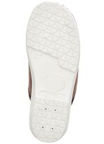 Zweierpack, warme Damen-Hausschuhe, Weite H, mit Wolle TAUPE+MARINE