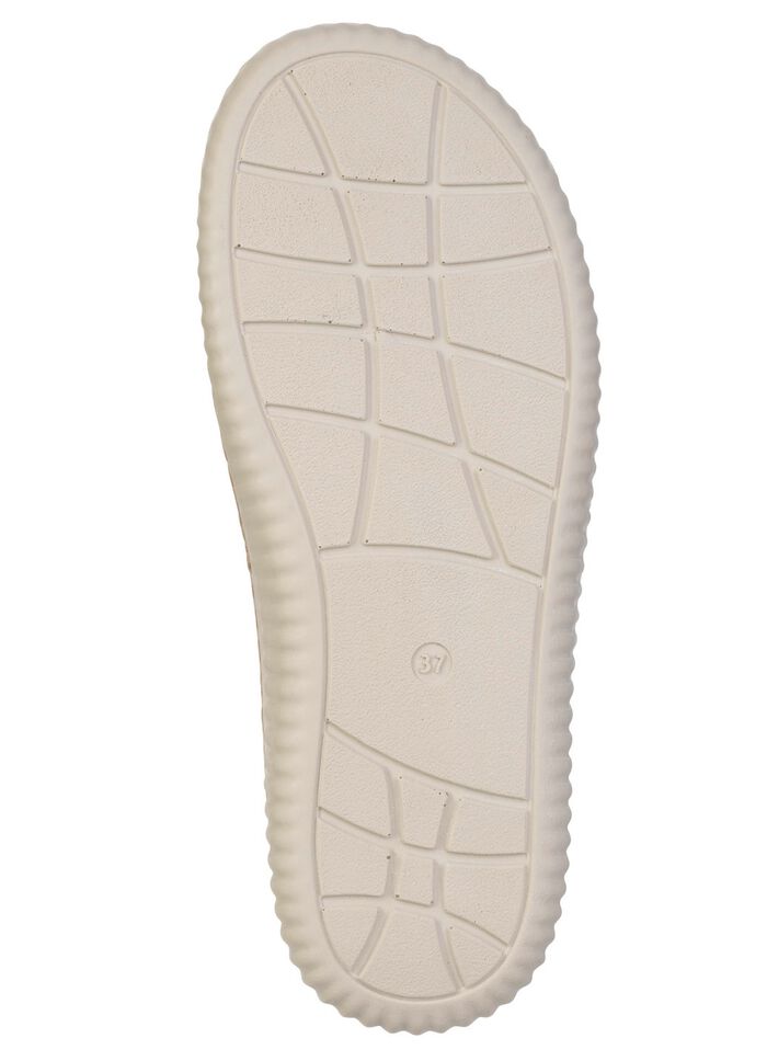 ELENA EDEN, bequeme Damen-Pantoletten, Weite H, mit herausnehmbarem Fu&szlig;bett BEIGE