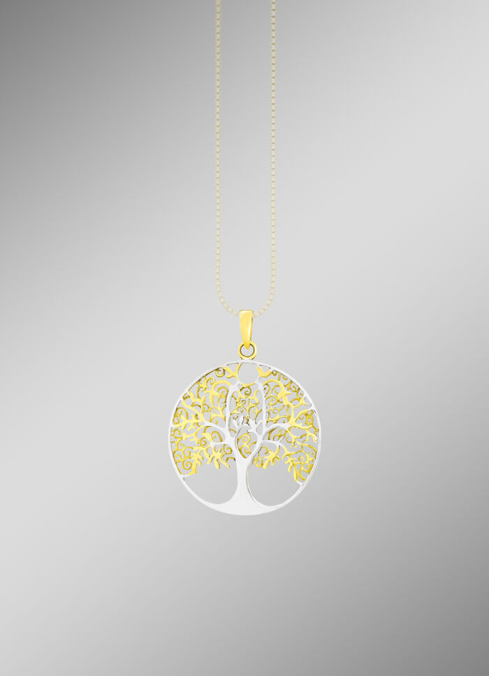 Lebensbaum-Anhänger aus Silber 