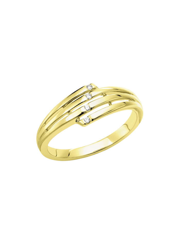 Durchbrochener Damenring mit Brillanten