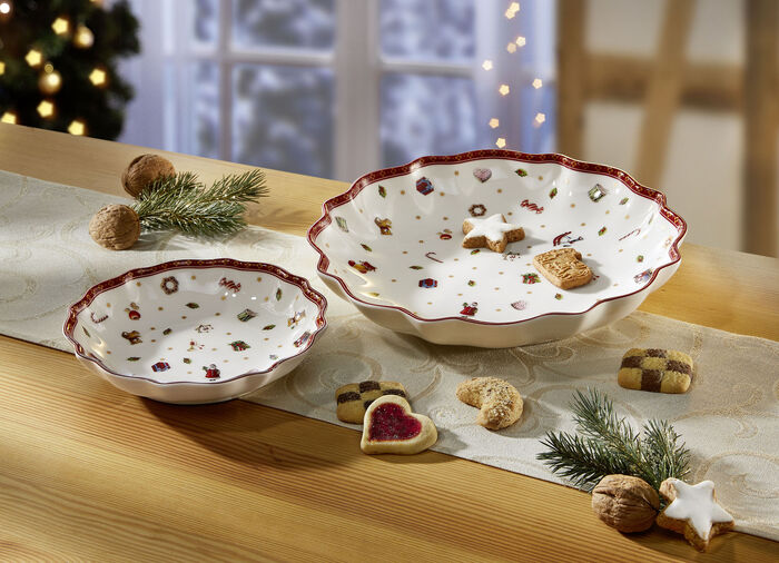 Schalen von Villeroy & Boch aus hochwertigem Porzellan WEISS-ROT