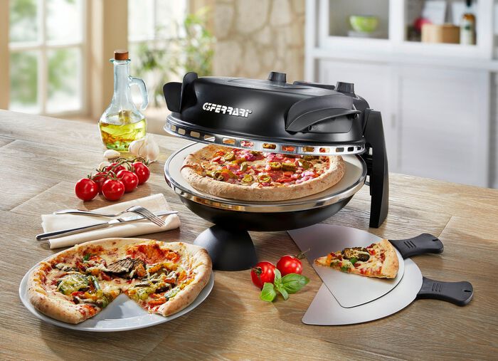 &bdquo;G3Ferrari&rdquo; Delizia - Pizzaofen mit feuerfester Naturstein SCHWARZ