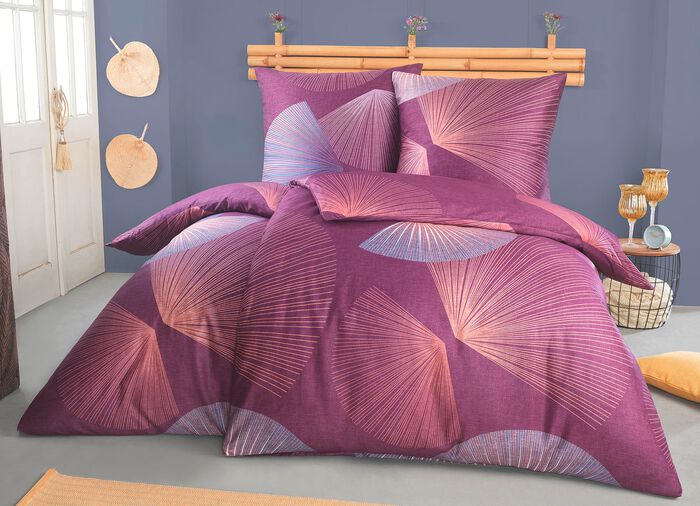 Bettw&auml;sche-Garnitur mit Rei&szlig;verschluss 