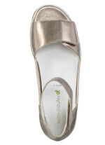 Waldl&auml;ufer Sandale mit herausnehmbarem Lederfu&szlig;bett ANTIKGOLD