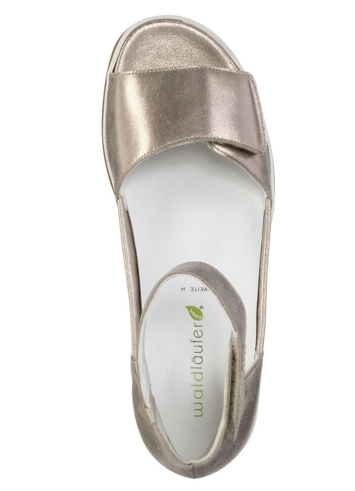 Waldl&auml;ufer Sandale mit herausnehmbarem Lederfu&szlig;bett ANTIKGOLD