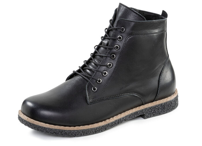 Andrea Conti, klassiche Damen-Boots, mit herausnehmbarem Fu&szlig;bett SCHWARZ