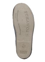 Textil-Hausschuh mit anatomisch geformtem Fu&szlig;bett BLAUGRAU-MULTICOLOR