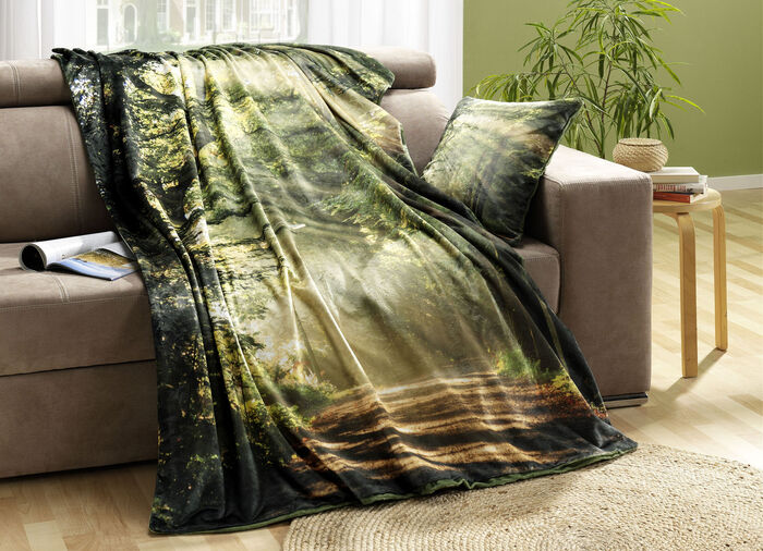 Kissenbezug mit naturnah dessinierter Vorderseite 