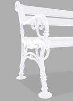 Gartenbank aus Voll-Kunststoff WEISS