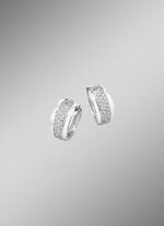 Schicke Klappcreolen mit Zirkonia 