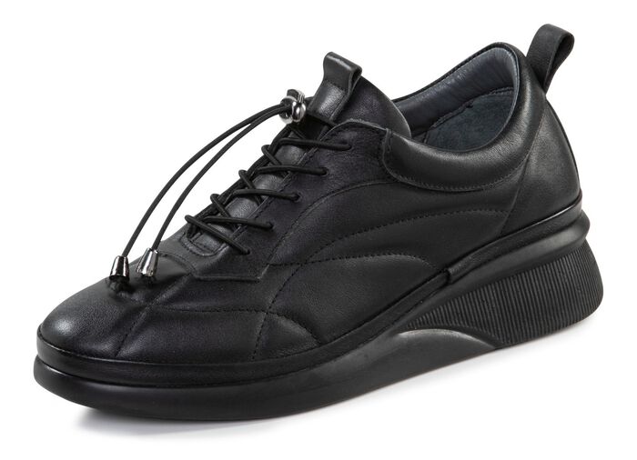 Gemini Sneaker mit dekorativer Steppung SCHWARZ