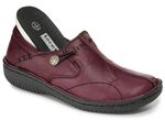 Slipper aus Nappaleder mit Knitter-Struktur BORDEAUX