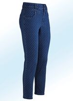 Jeans mit angesagter Punktedessinierung 