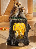 Beleuchteter Baumstamm BRAUN-BEIGE