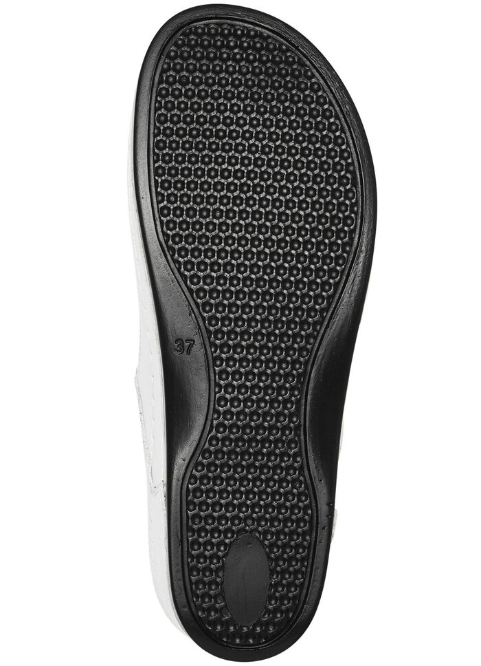 Gemini Pantolette mit dekorativem Gummizug WEISS