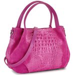 Laurina Tasche mit raffinierter Reptilpr&auml;gung PINK