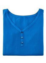 Laurina Tr&auml;gershirt mit Zierknopfleiste ROYALBLAU