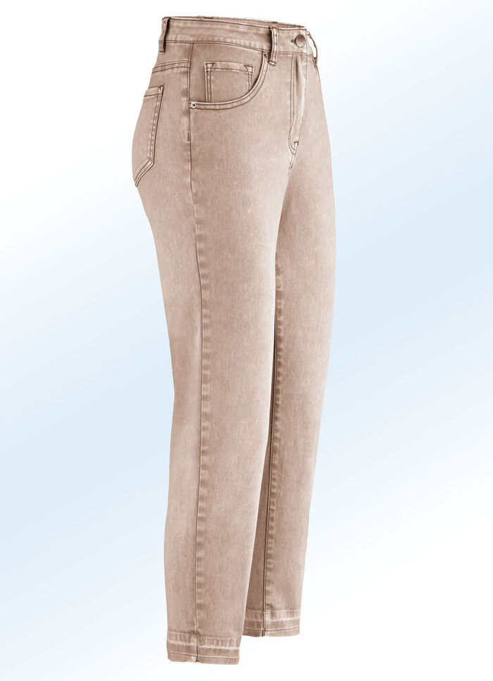 Jeans in 7/8-Länge mit modischer Saumfärbung ROSENHOLZ