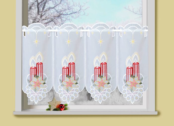 Weihnachtlich bestickter Kurzstore 