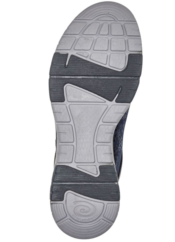 ELENA EDEN Sneaker mit gl&auml;nzend bedrucktem Elastikmaterial MARINE